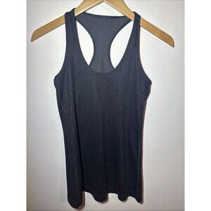 Lululemon Cool Racerback Tank Top Women's Size 6 Black Lace Back